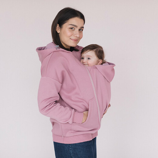 Těhotenská / nosící mikina hoodie Růže  vel.L (poslední kus)
