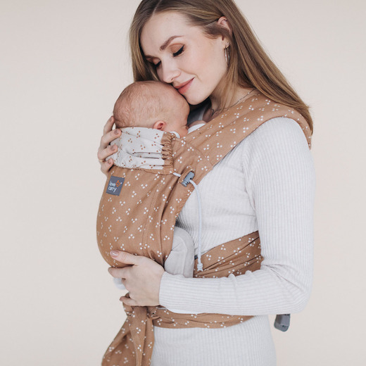Polovázací nosítko od narození  LoveTie Organic Skořice